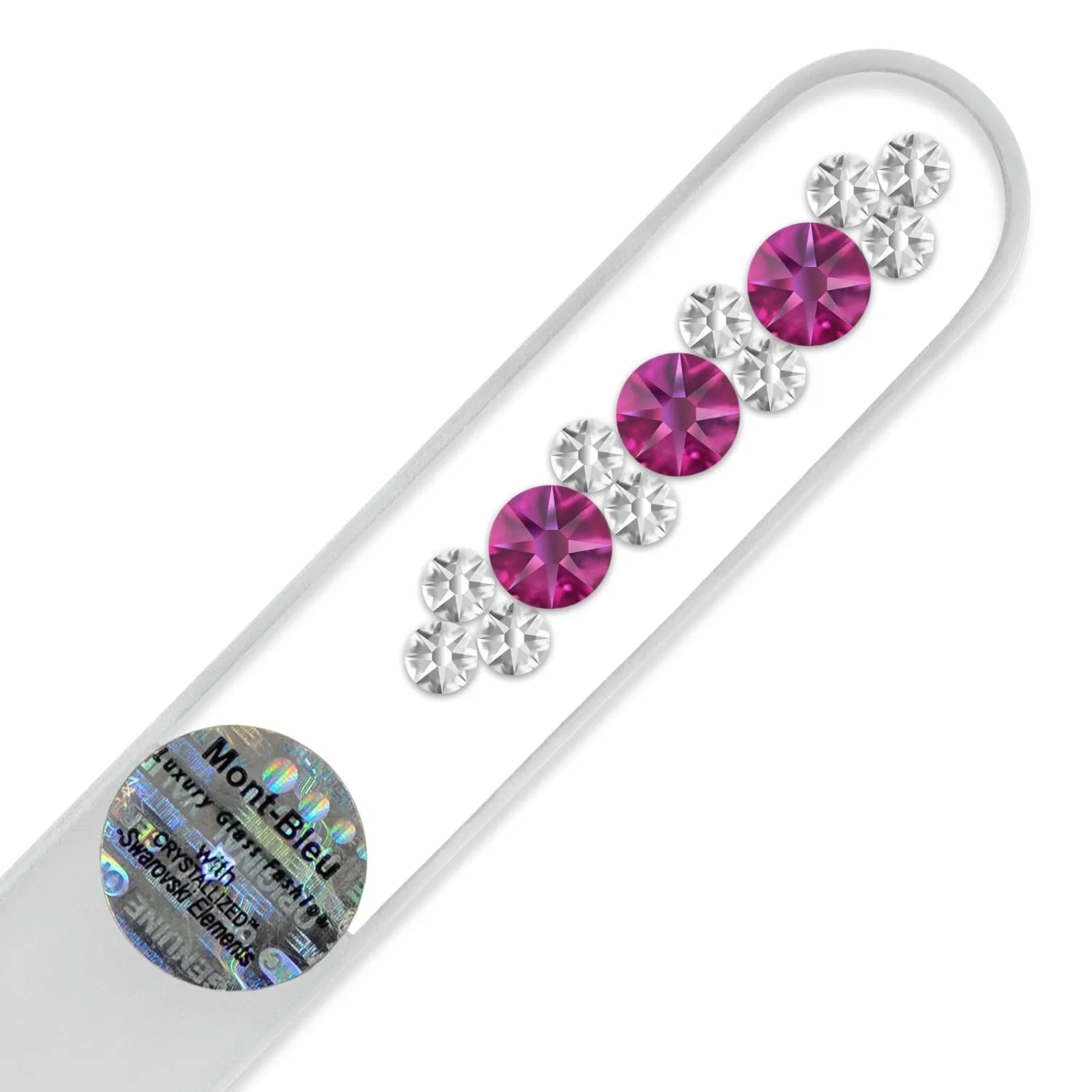 Стеклянная пилочка для ногтей с элементами Swarovski от Mont Bleu Mont Bleu, Fuchsia - Crystal