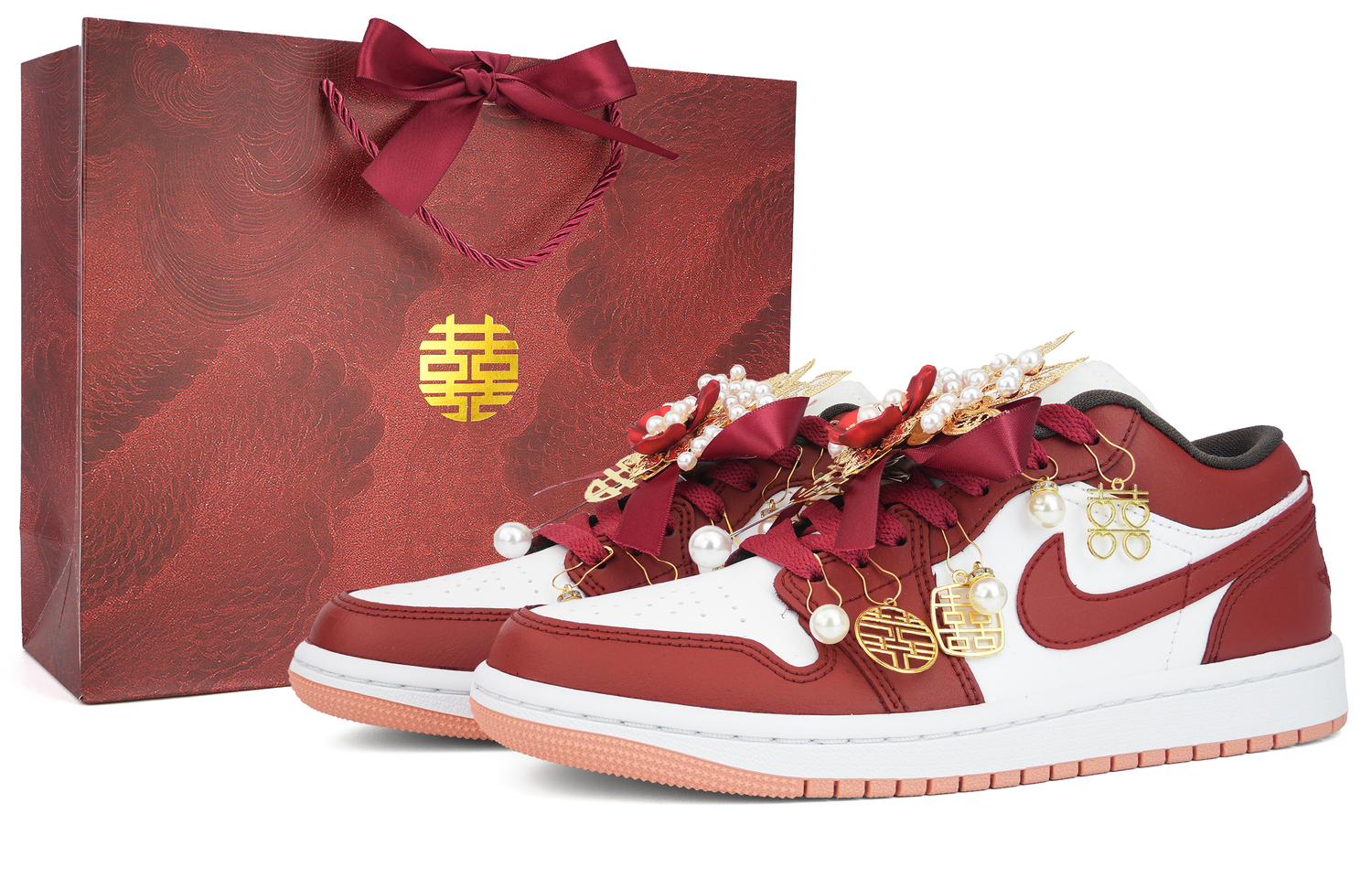 

Air 1 свадебные кроссовки устойчивые к истиранию низкие винтажные баскетбольные кроссовки Unisex золото Jordan, золотой красный