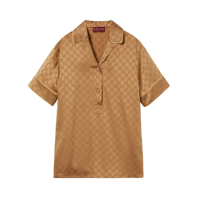 

Рубашка Gucci Satin Shirt, Coffee