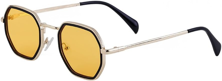 

Женские солнцезащитные очки с серебристым зеркальным покрытием и защитой от УФ-излучения UV400. Мужские солнцезащитные очки в металлической оправе FYTUP, Golden Black Orange