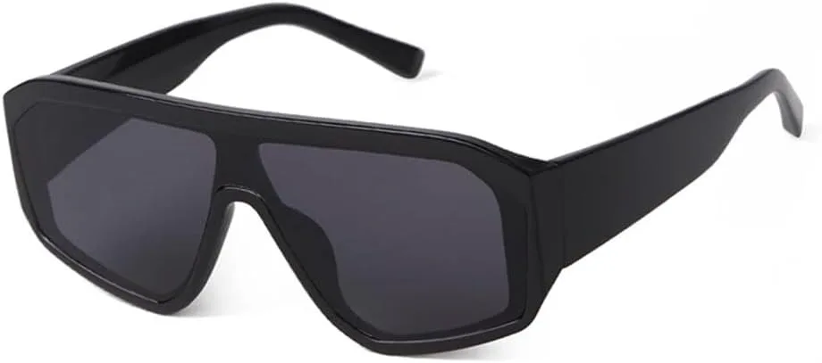 

Большие солнцезащитные очки с зеркальными линзами для мужчин, очки с плоской верхней частью, прямоугольные солнцезащитные очки для женщин, очки UV400 generic, C1