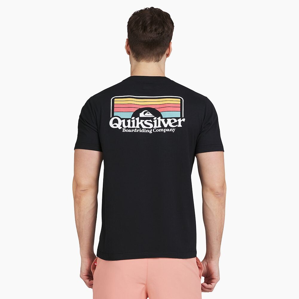 

Мужская футболка Quiksilver с рисунком на спине, цвет Black Sunset