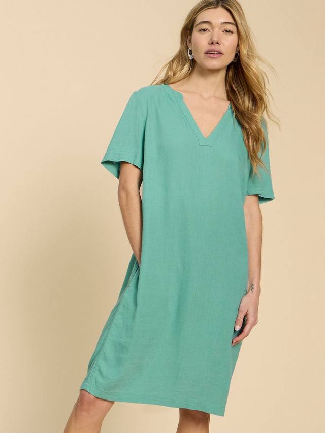 

Льняное платье lydia из смесового льна White Stuff, цвет Mid Teal