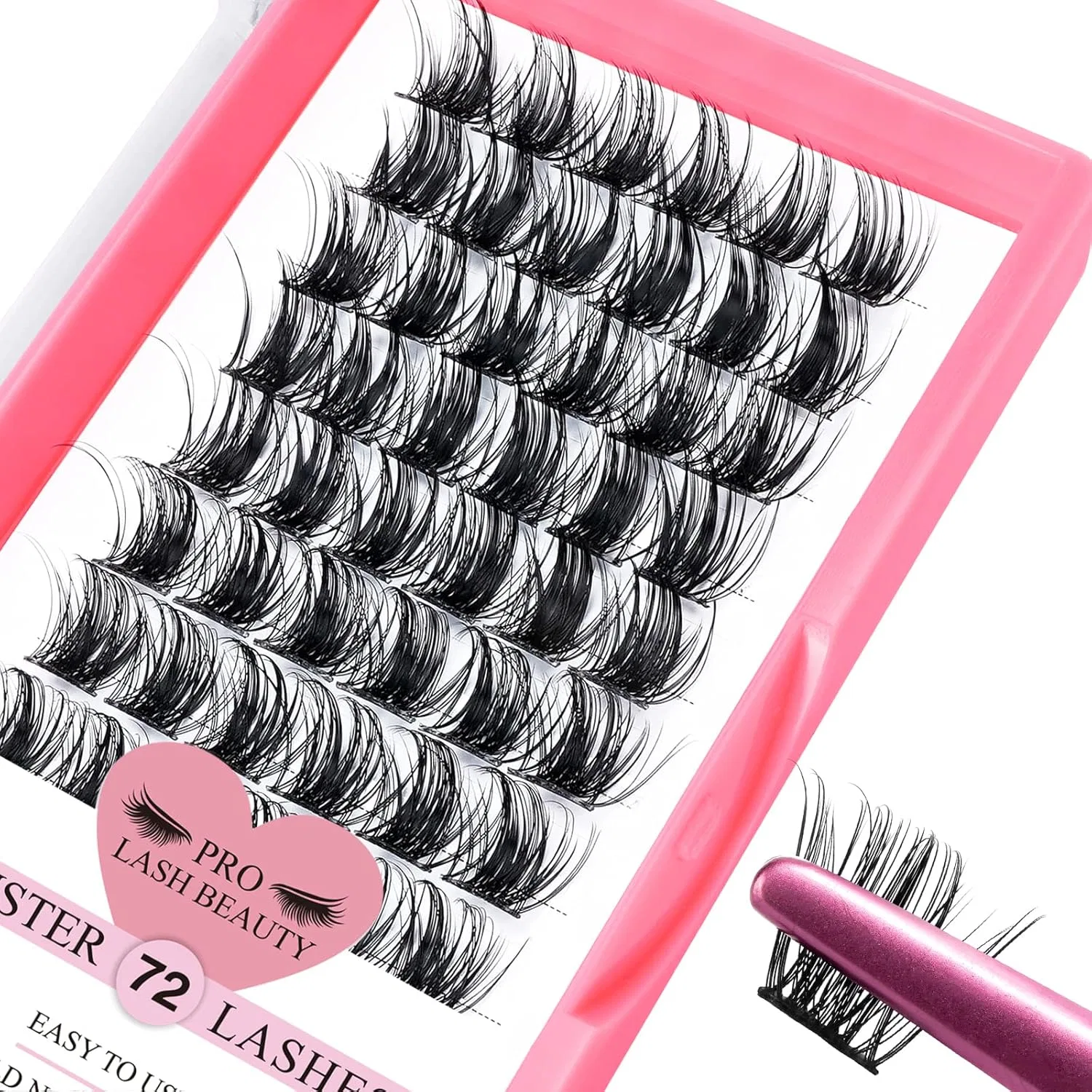 Пучки для наращивания ресниц PRO LashBeauty, 72 шт., изгиб D, 16 мм Pro Lashbeauty, Peachy