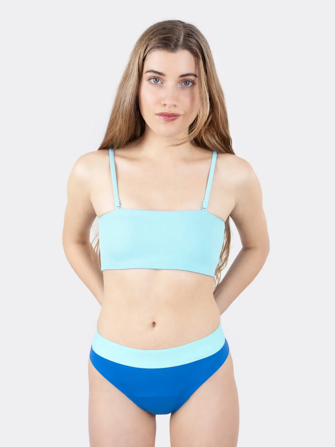 Mylily Bikini Teens Perioden Bikini Hose Low Waist mit Bund | Blau в синем цвете