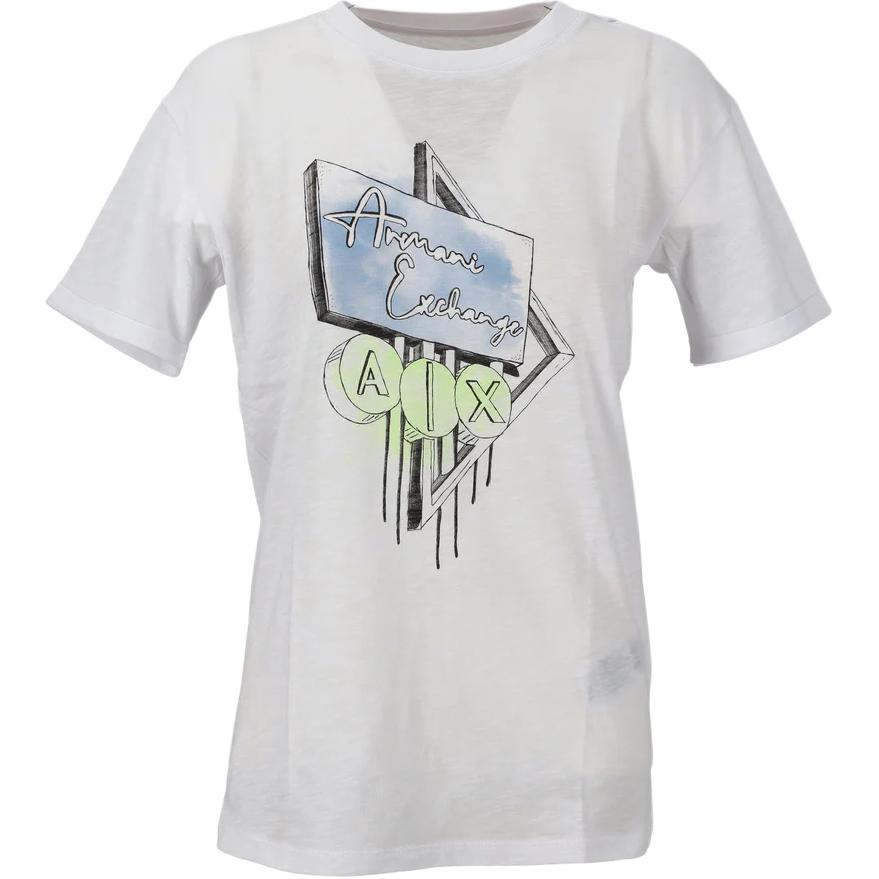 

ARMANI EXCHANGE Футболка AE женская белая, Белый, ARMANI EXCHANGE Футболка AE женская белая