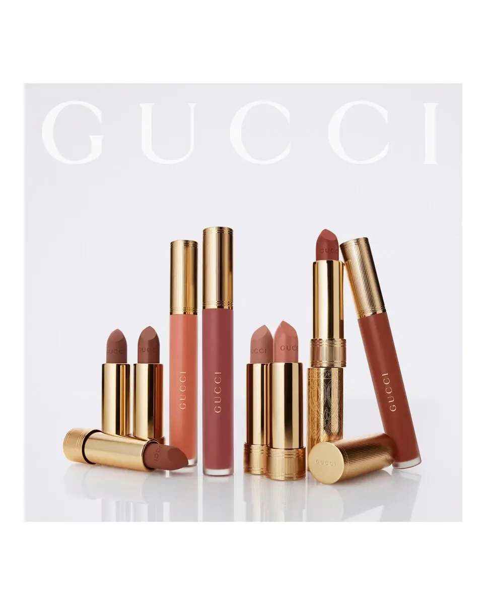 Помада Rouge à Lèvres Satin Labial Gucci, 123 - Auroral Amber — фото 4