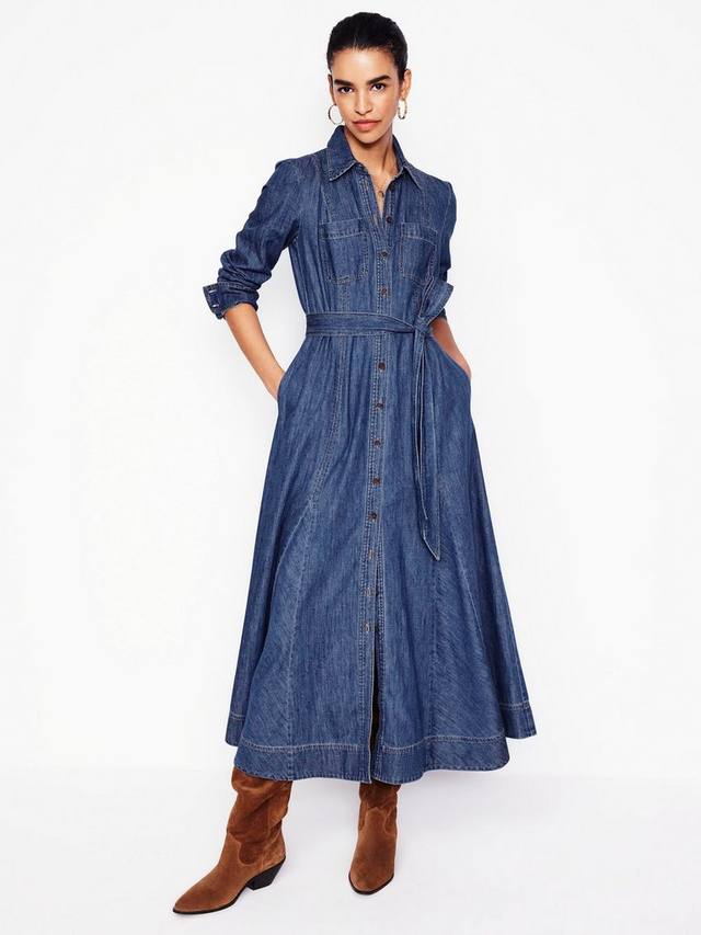 

Джинсовое платье миди от тесс Boden, цвет Mid Vintage