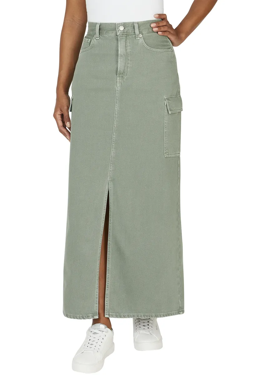 

Джинсовая юбка Pepe Jeans "MAXI SKIRT HW CLR", модной длины макси, зеленый