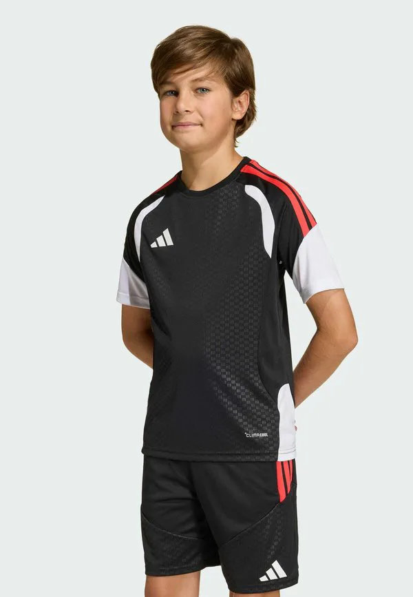 Спортивная футболка tiro 26 для соревнований и тренировок Adidas Performance, Black Semi Lucid Red