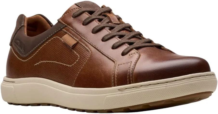 Кружевные кроссовки Clarks Mapstone Weißes Leder EU, коричневый