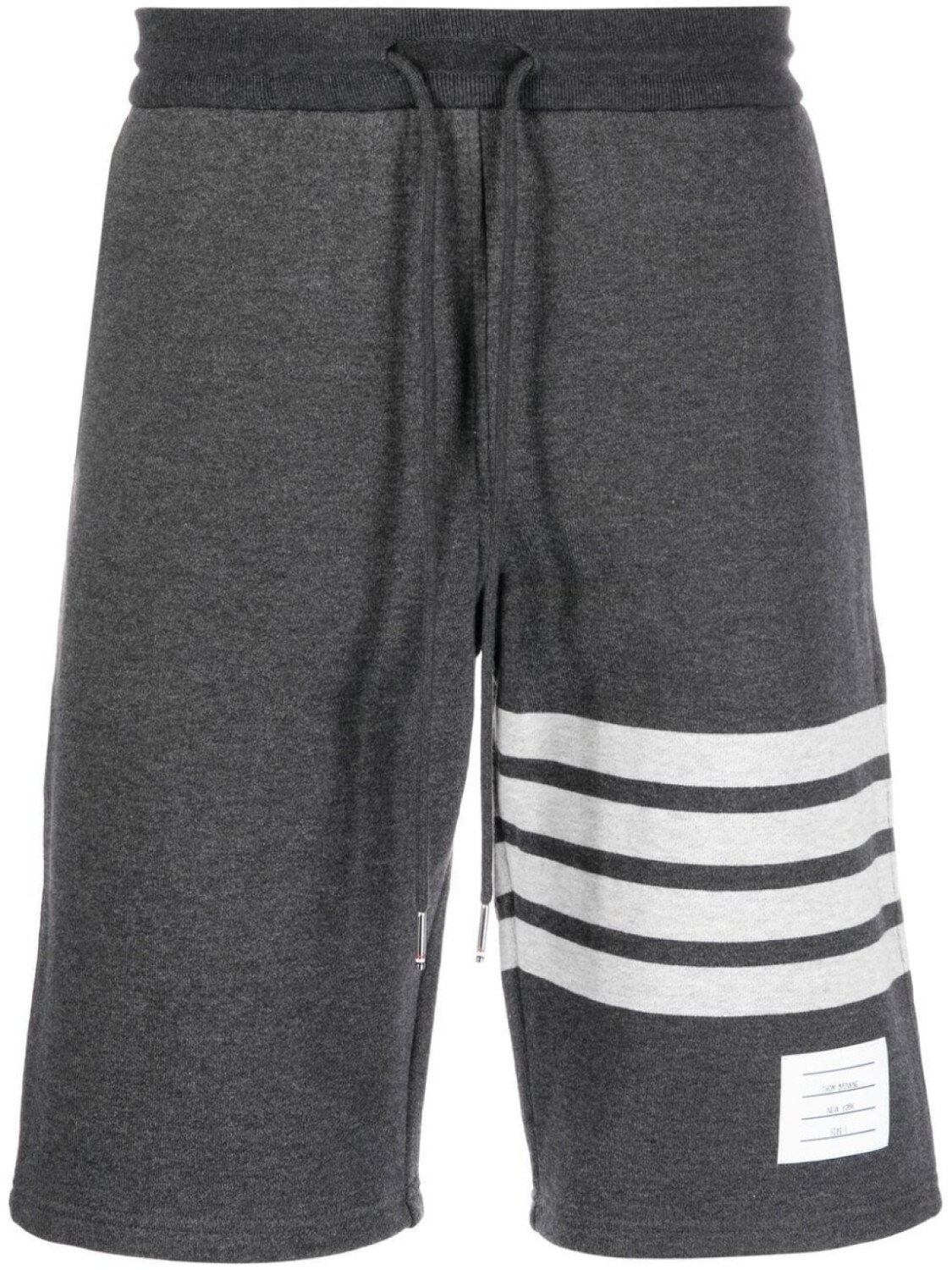 

Thom Browne спортивные шорты с отделкой в полоску, серый