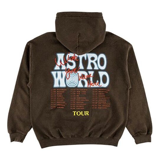 

Толстовка Travis Scott Cactus Jack Astro World Series Logo Printing Unisex Brown, коричневый