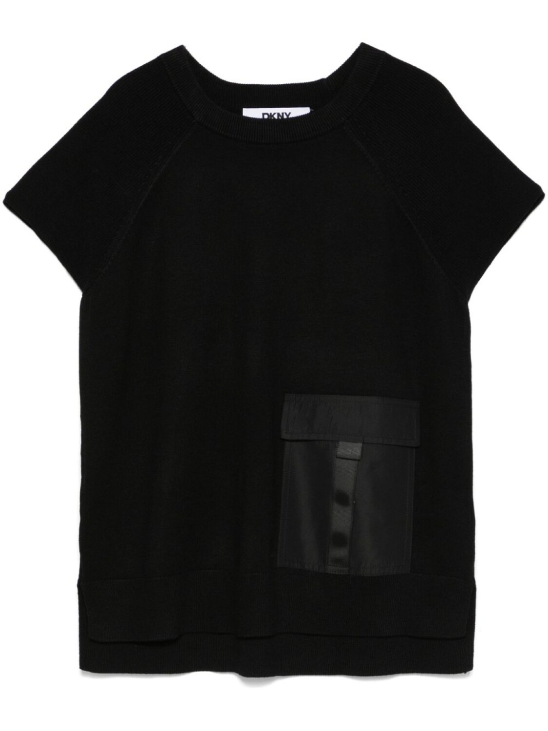 

DKNY футболка в рубчик, черный