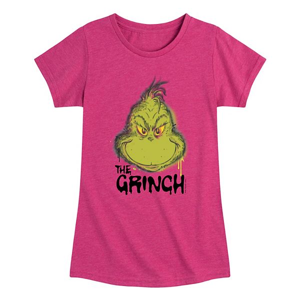 

Футболка с принтом Dr Seuss The Spray Paint Grinch, Heather Fuchsia