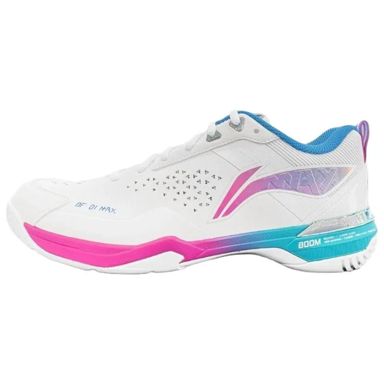 Кроссовки для бадминтона Li-Ning Blade Ma с амортизацией, противоскользящие, износостойкие, низкие, унисекс, бело-розово-голубые — фото 3