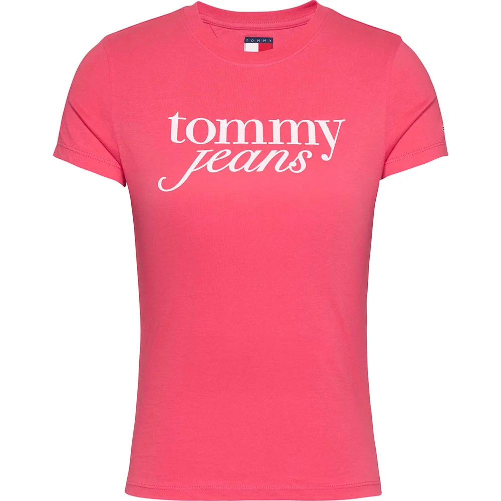 

Футболка с коротким рукавом Tommy Jeans Essential Logo, розовый