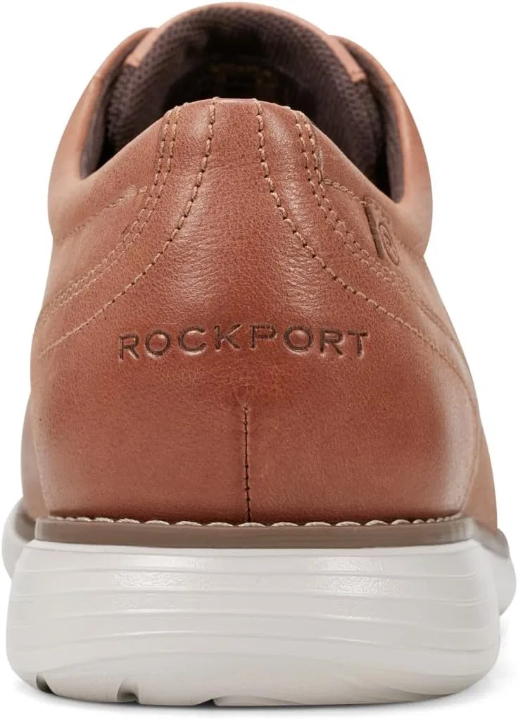Мужские оксфорды Rockport Garrett с гладким носком, Caramel Leather — фото 2