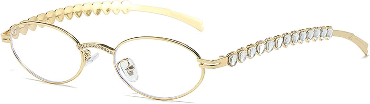 

Женские солнцезащитные очки со стразами, стильные овальные солнцезащитные очки, винтажные круглые черные очки, мужские очки с бриллиантами, роскошный дизайн N45 mincl, Gold Clear