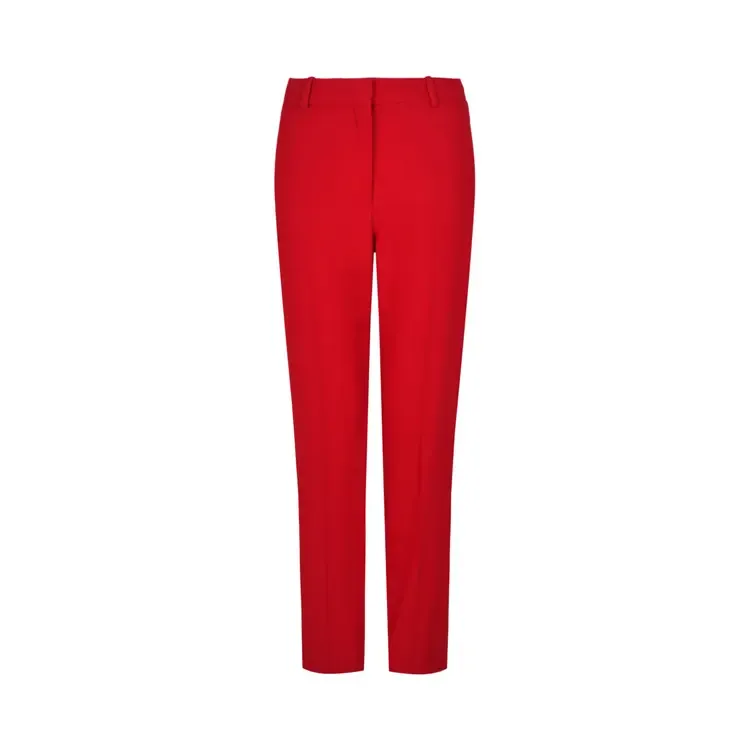 Брюки Alexander McQueen Leaf Crepe Cigarette Trousers 'Red'