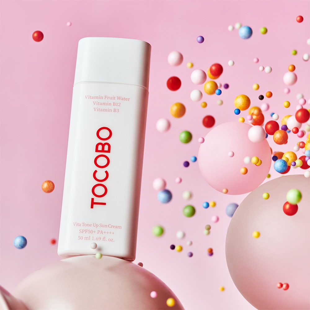 Солнцезащитный крем vita tone up sun cream spf50+ pa++++ Tocobo, объем 50 мл — фото 2