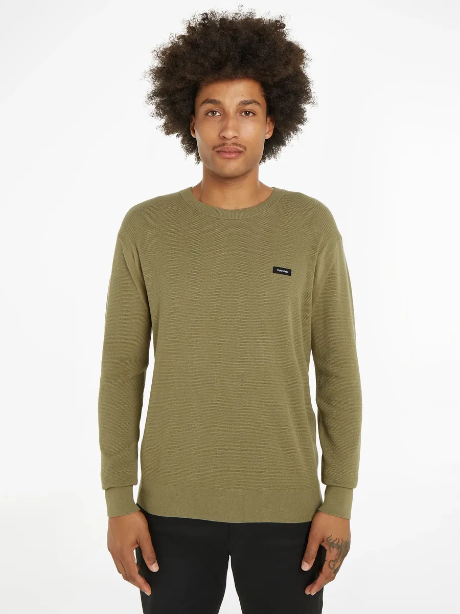 

Свитер с круглым вырезом Calvin Klein "TEXTURED CN SWEATER", цвет Delta Green