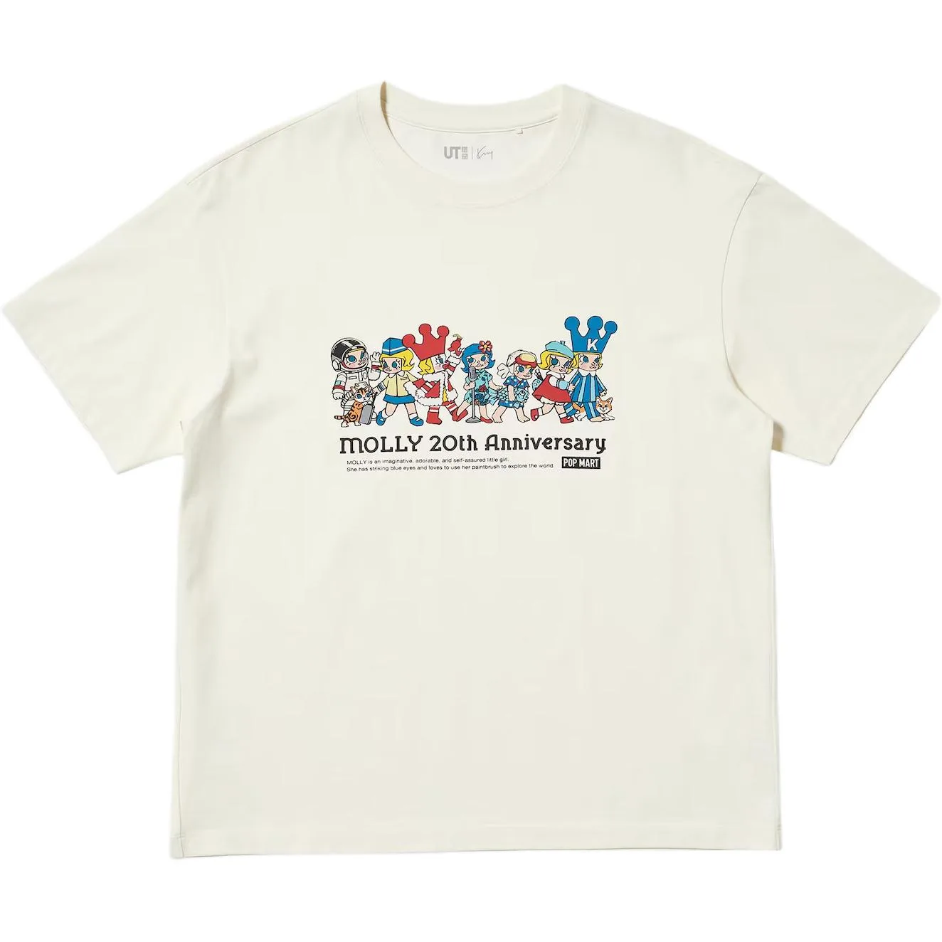 Футболка POP MART UNIQLO, экрю
