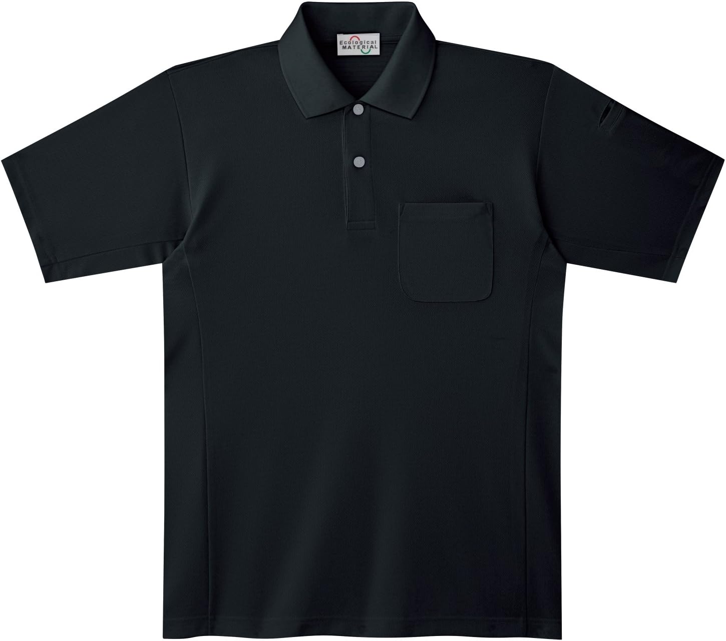 

Футболка-поло Midori Anzen Verdexel PS10 с коротким рукавом, унисекс, антистатическая, сертифицирована Eco Mark, хорошо драпируется, впитывает пот, быстро сохнет, не мнется, серия Top, черный