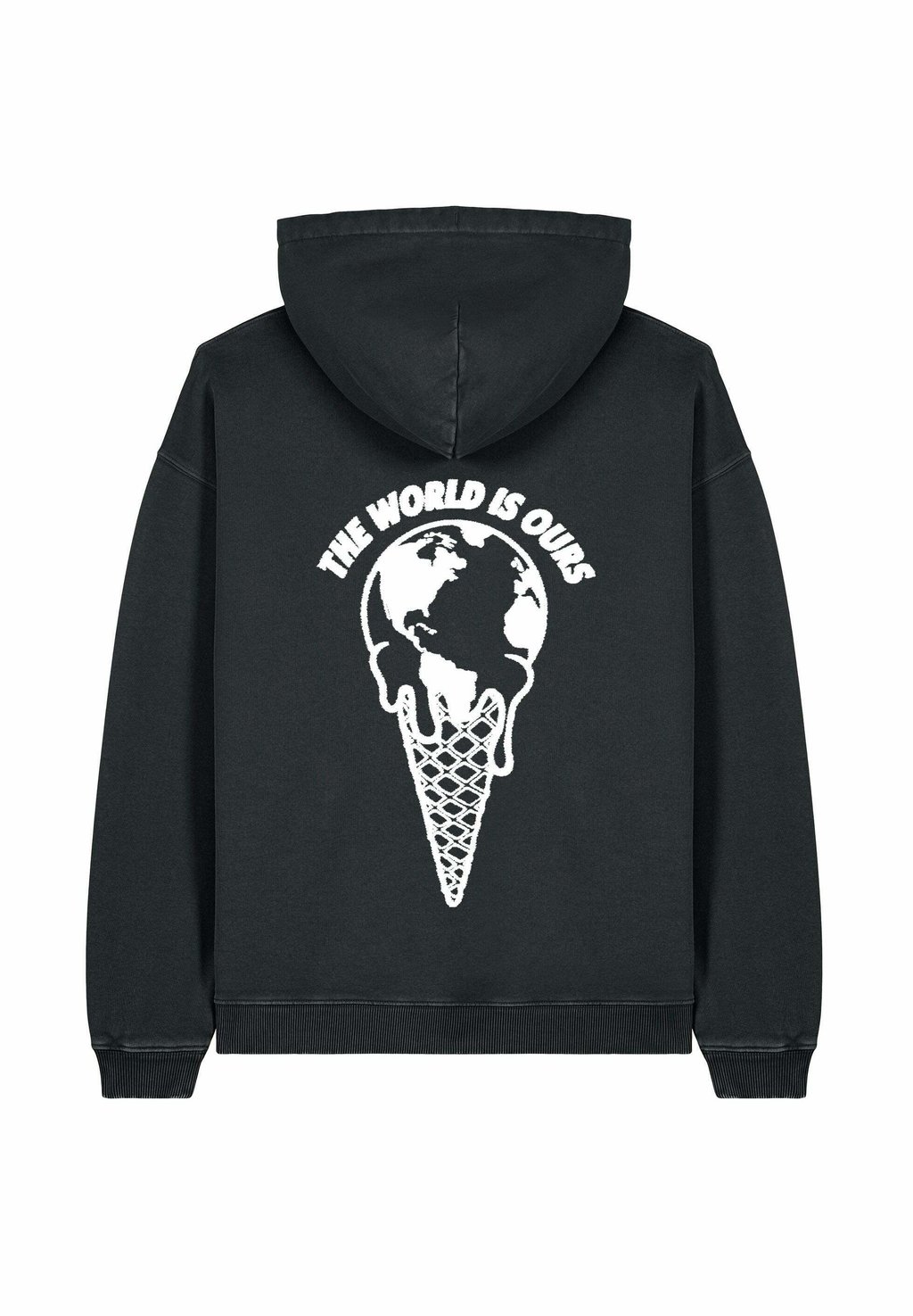 

Толстовка THE WORLD IS YOURS BACK PRINT UNISEX VINTAGE HEAVYWIEGHT - Hoodie Mira Paris, цвет Black Denim