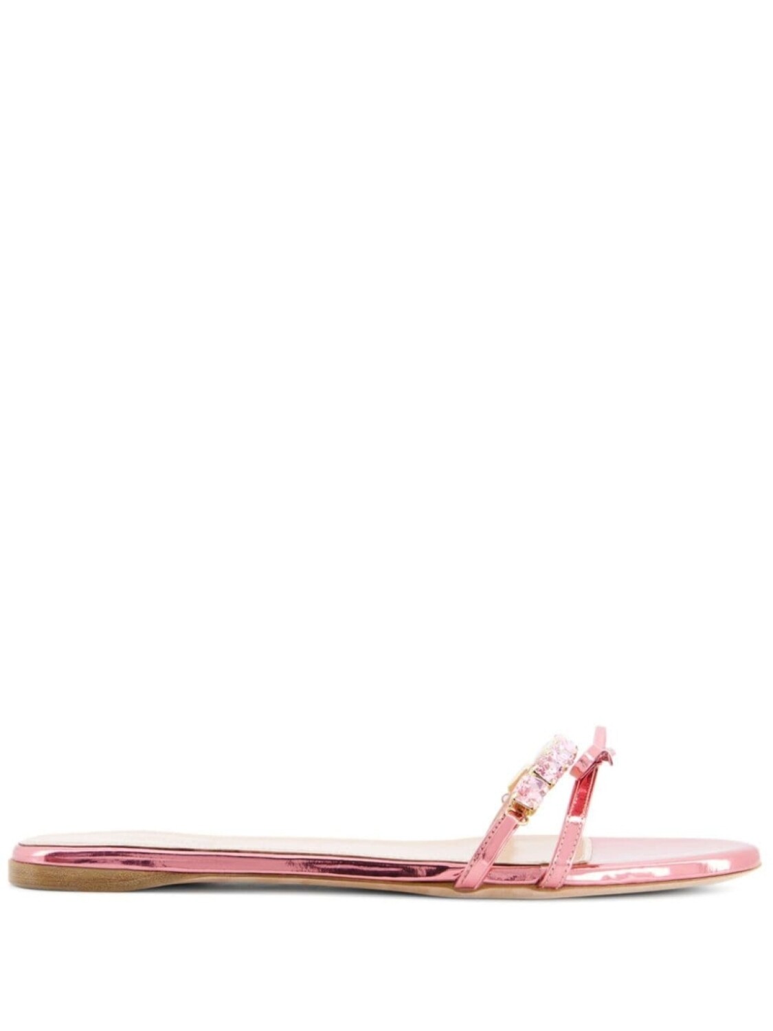 

Giambattista Valli шлепанцы с кристаллами, розовый
