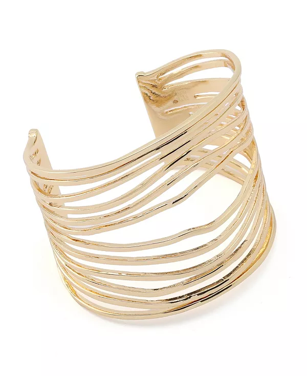 

Золотой браслет-манжет из многослойной проволоки Robert Lee Morris Soho, gold