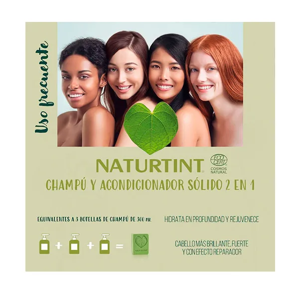 Шампунь и кондиционер Champú Sólido Uso Frecuente 2 En 1 Naturtint, 75 g — фото 4