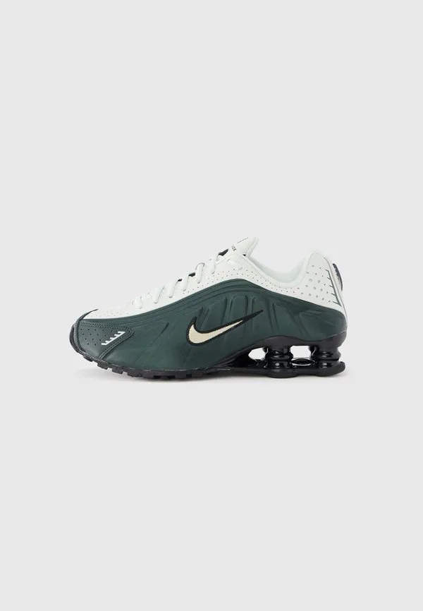Кроссовки shox r4 унисекс Nike Sportswear, Black Spruce/Olive Aura/Spruce Aura/Black