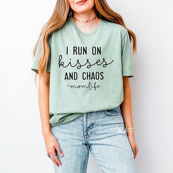 

Футболка с коротким рукавом I run on kisses and chaos Simply Sage Market, Зеленый, Футболка с коротким рукавом I run on kisses and chaos Simply Sage Market