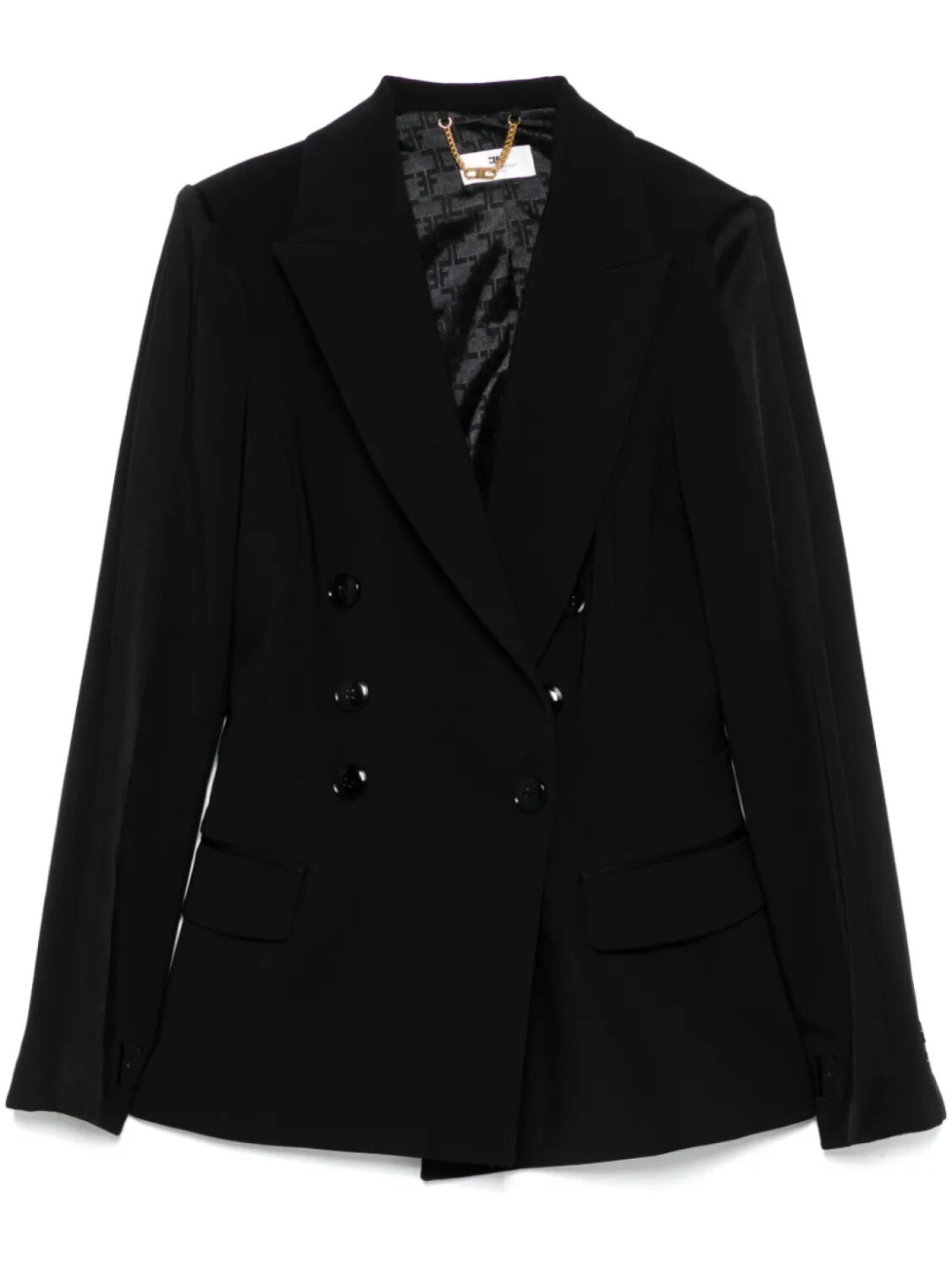 

Двубортный пиджак Elisabetta Franchi, черный