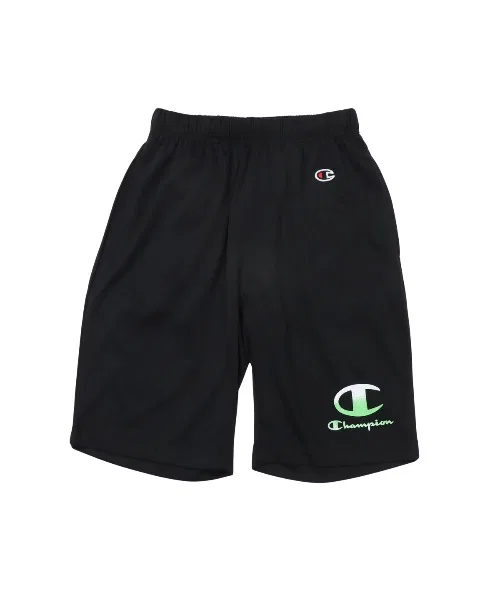 Детские шорты Champion из переработанного полиэстера с логотипом чёрные