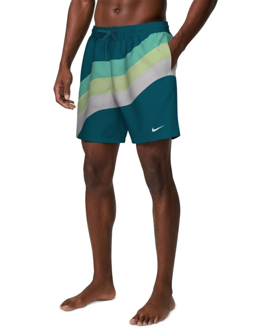 Мужские плавательные шорты Breaker Brief-Lined Volley длиной 7 дюймов Nike, зеленый abyss — фото 3