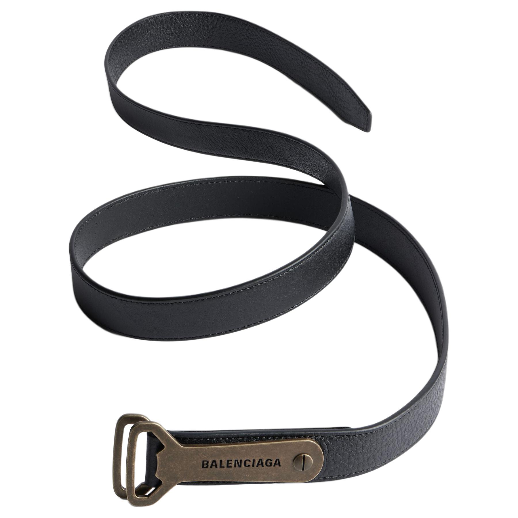 

Balenciaga Открывалка для бутылок с D-образным кольцом на ремне, Black