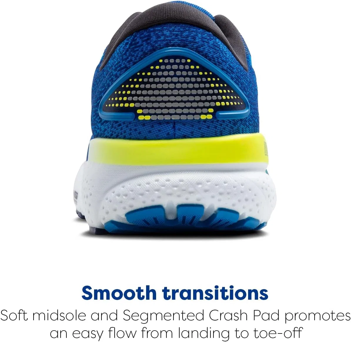 Мужские кроссовки Brooks Ghost 16, Electric Blue Navy Lemon Yellow — фото 3