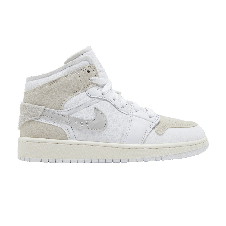 

Кроссовки Air Jordan Air Jordan 1 Mid SE Craft GS 'Inside Out - White Sail', белый