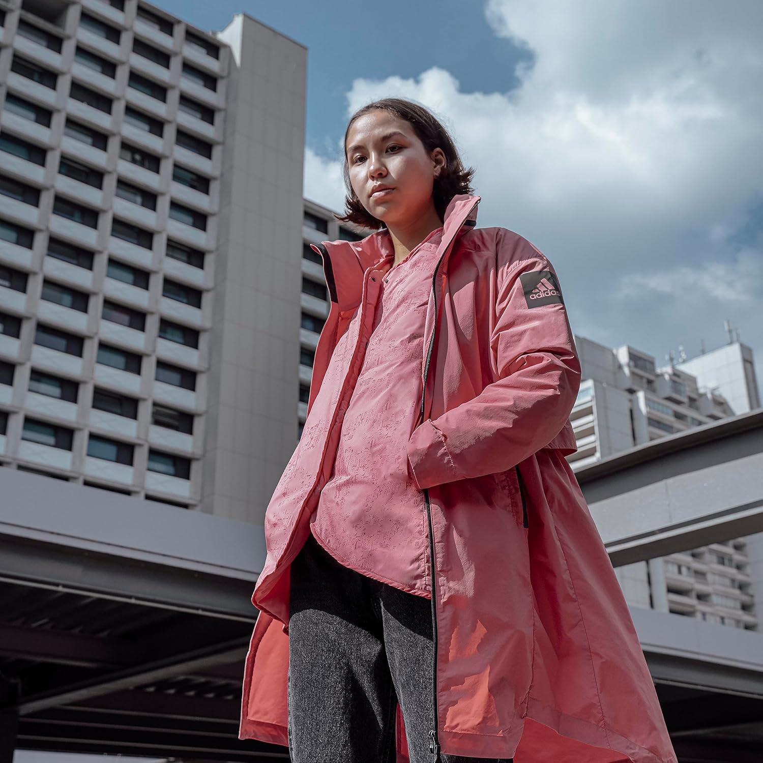 Женская куртка Adidas Myshelter 4-в-1 на молнии, розовый — фото 3