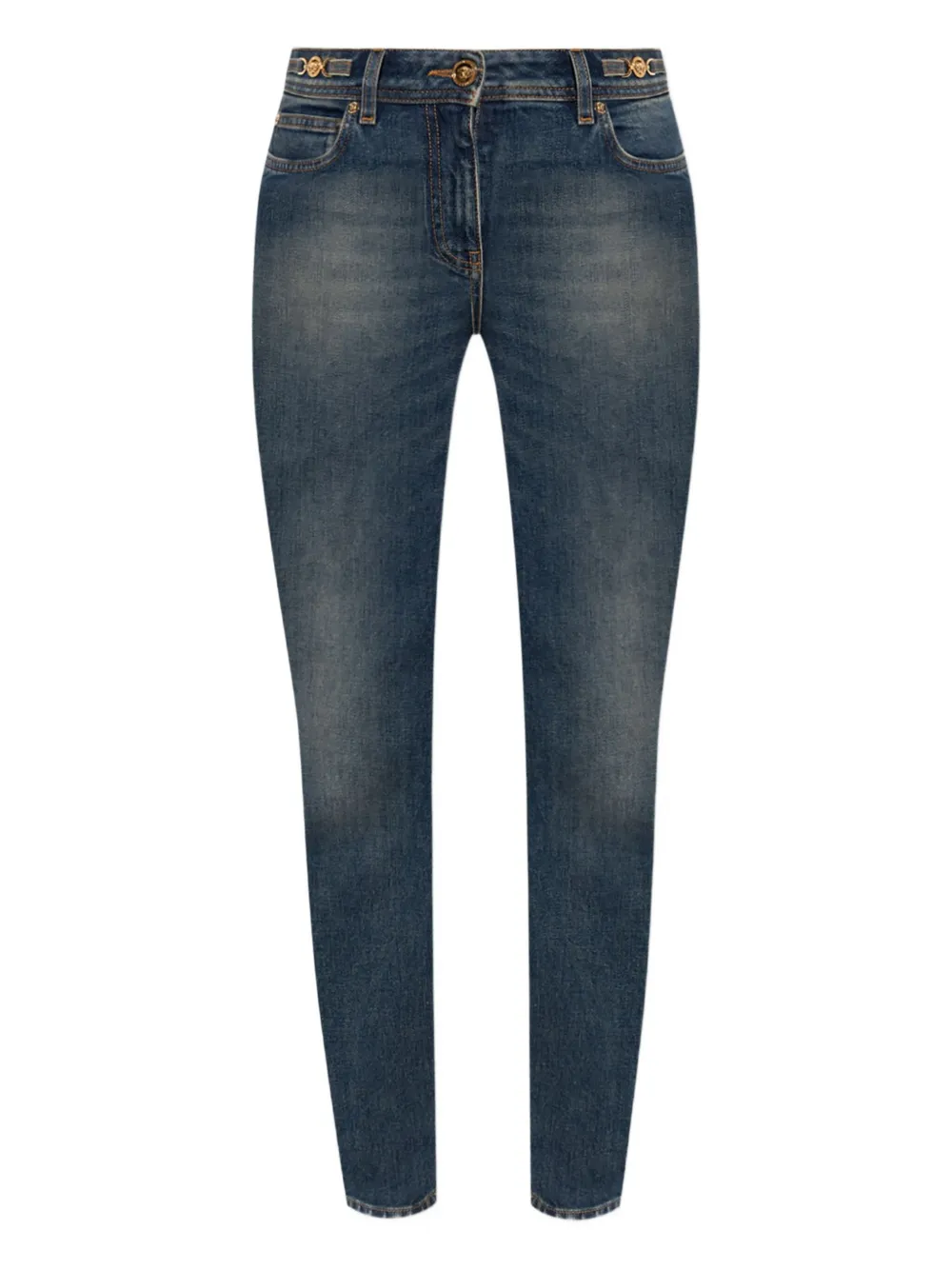 

Джинсы с бляшкой Медузы VERSACE, синий