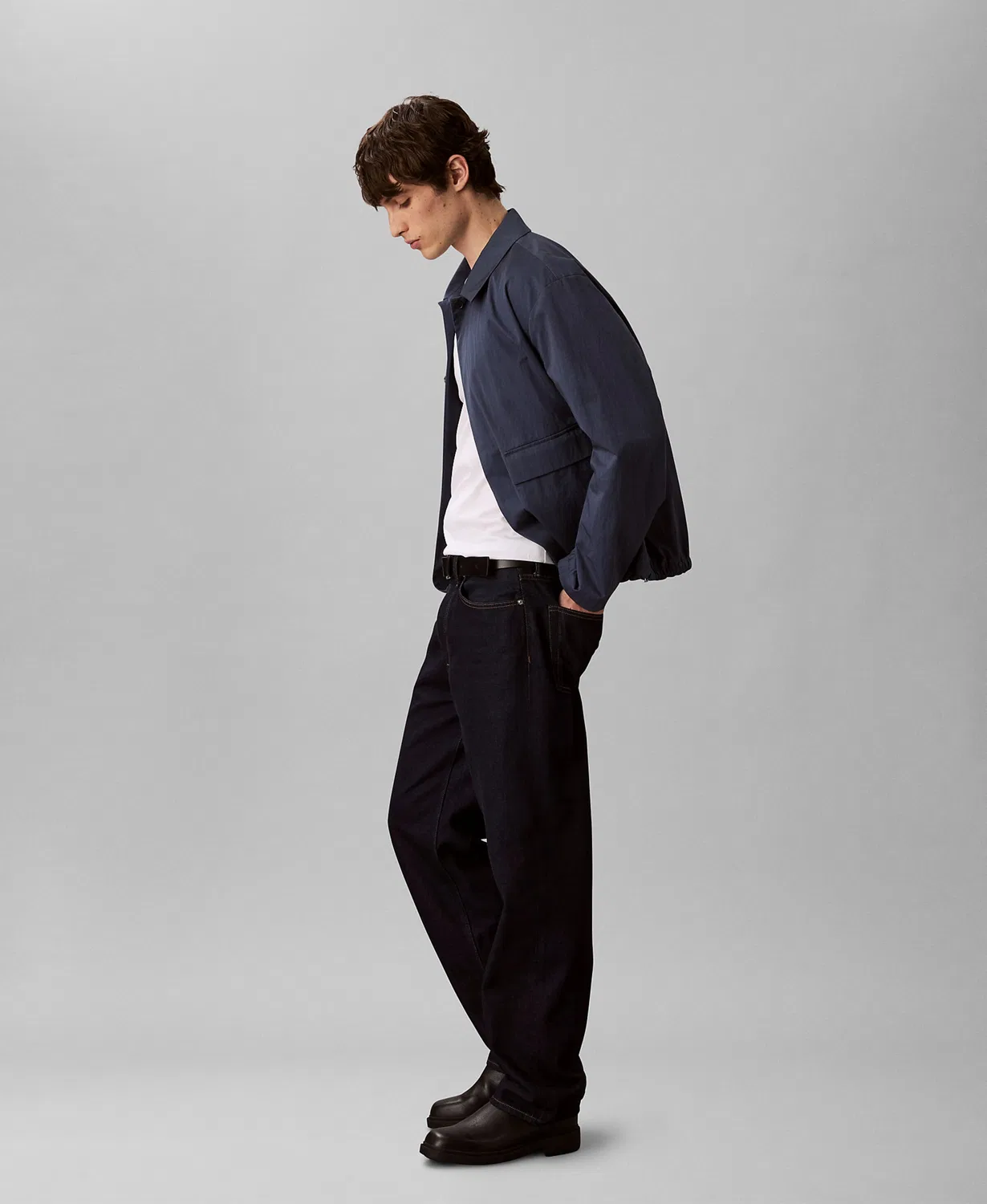 Куртка Calvin Klein межсезонья темно-синего цвета — фото 4