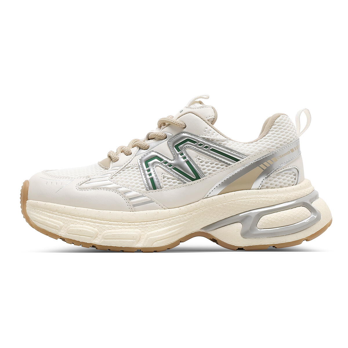 

Кроссовки C°BANNER Chunky Sneakers Women's Low-top Beige/Green, зеленый