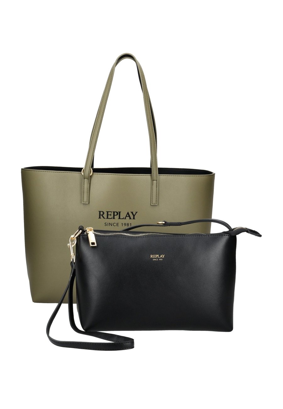 

Сумка-шоппер Replay Tote bag, Dusty Olive Black/Olive