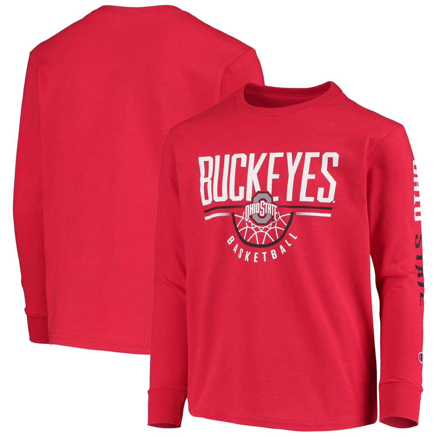 

Баскетбольная футболка с длинными рукавами среди юниоров Scarlet Ohio State Buckeyes Champion