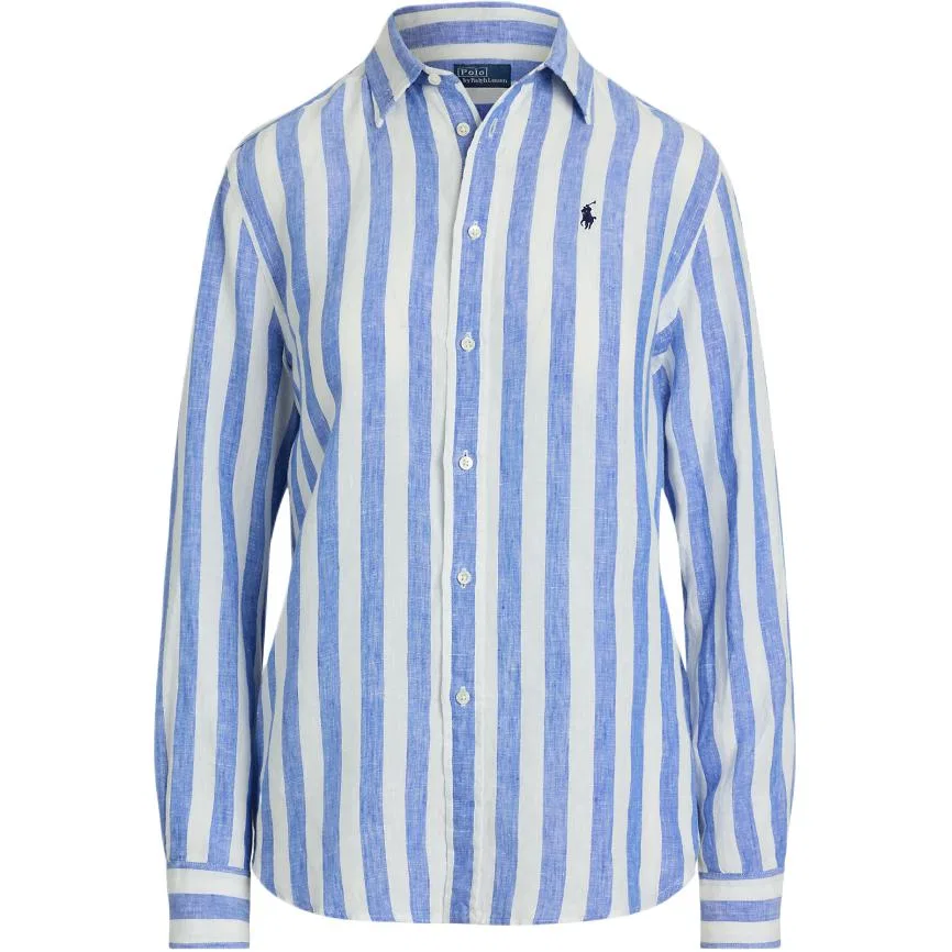Рубашка классическая Polo Ralph Lauren женская синяя