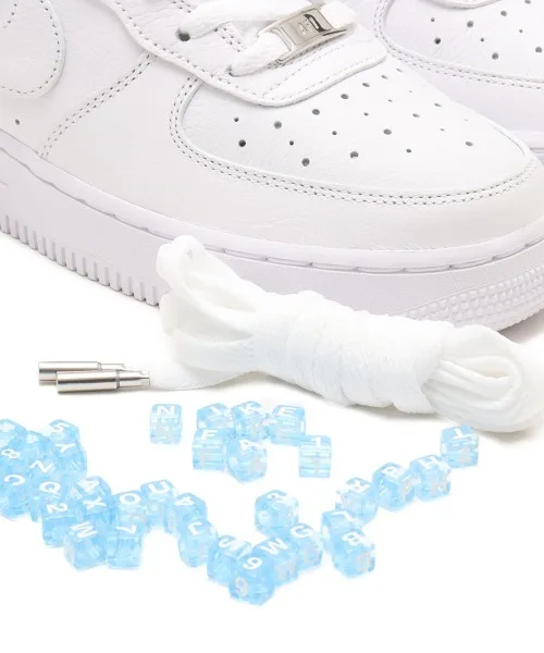 Детские кроссовки с дизайном NOCTA NIKE AIR FORCE 1 GS белые — фото 4