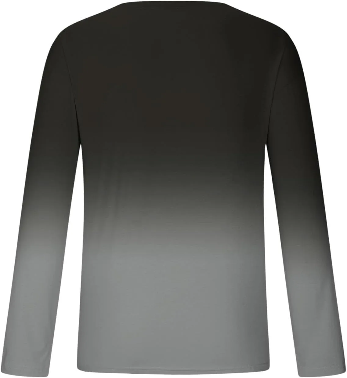 Мужская футболка с длинным рукавом Casual Ombre Color Loose Fit Graphic Tee — фото 3