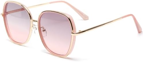 

Мужские солнцезащитные очки в крупной квадратной оправе 2027 года, тренд для женщин, ретро-очки с металлическим корпусом, защита от ультрафиолета UV400 MTZJH, Purple Pink